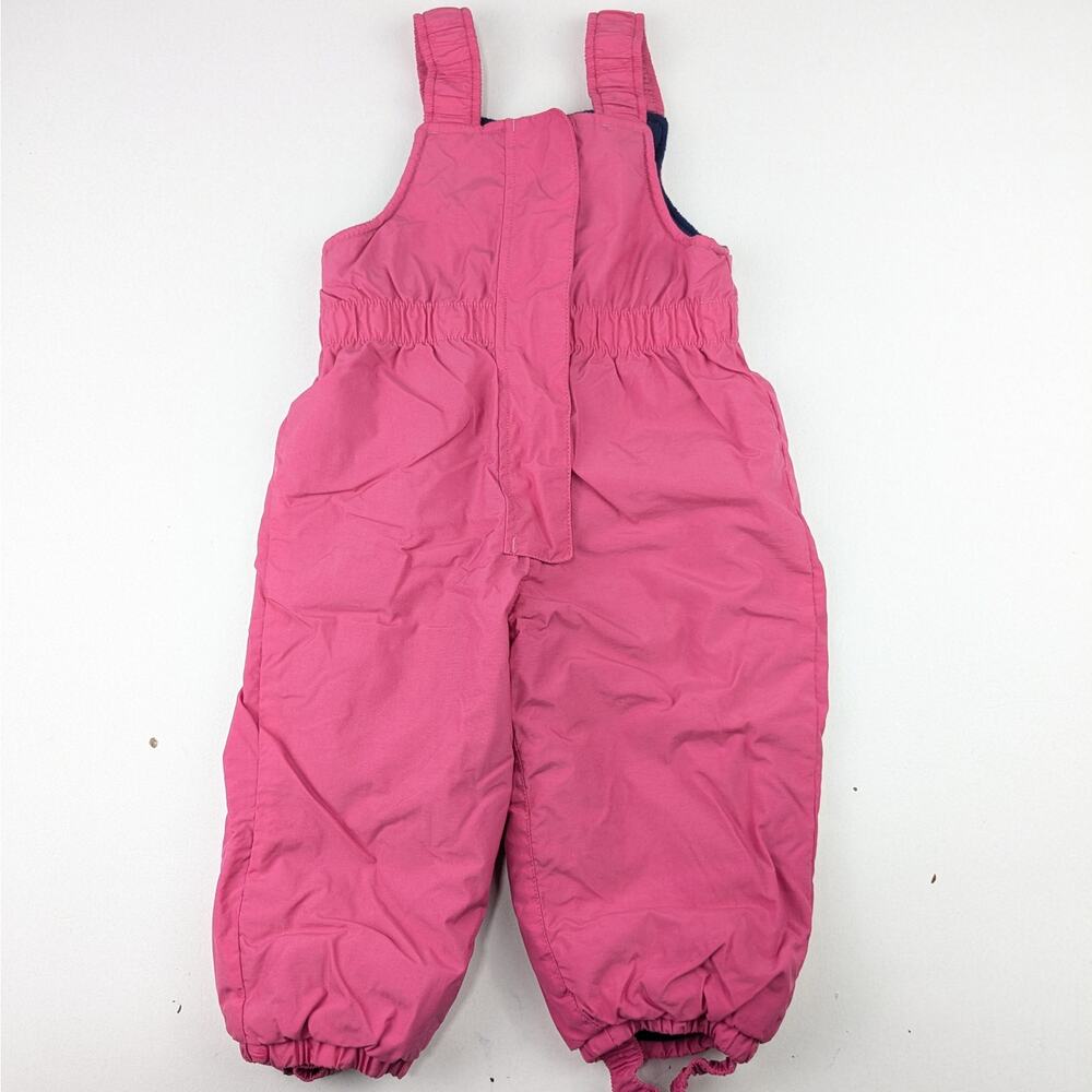 L.L. Bean Pink Fleece-Lined Bibbed Snowpants